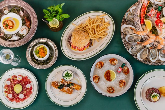 The menu at Bill's Oyster includes classics like oysters, beef tartare and a cheeseburger, along with hot and cold offerings like a grilled scallop and clams michelada.